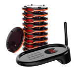 VyCall MCS-10 müşteri çağrı cihazı, 10 pager ve verici ünitesi